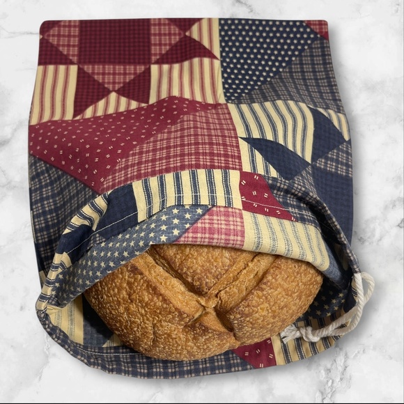 Country Star Style Reusable Linen Bread Bag, Eco-Friendly Cotton Bread Keeper, Z - Picture 1 of 4